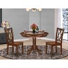 Antique Round Dining Set - 42 Inch Table with 2 Double X Back Chairs - Home Decor - 2 of 4