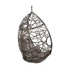 Christopher Knight Home Cayuse Wicker Outdoor Hanging Egg Chair Gray - 4 of 4
