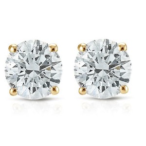 Pompeii3 1/2ct Diamond Studs 14K Yellow Gold - 1 of 4