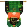 Lucky Gnome Burlap Sculpted House Flag St. Patrick's Day 28" x 40" Briarwood Lane - 2 of 4