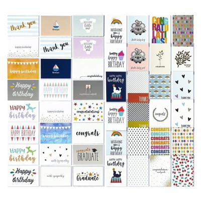 Best Paper Greetings 48 Pack Assorted Greeting Cards for All Occasions Box Set with Envelopes, Birthday, Thank You, Graduation, Congrats (4x6 In)