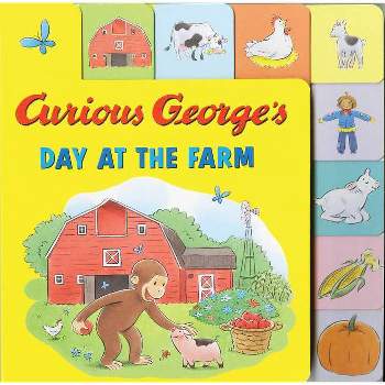 Curious George's Day at the Farm Tabbed Lift-The-Flaps - by  H A Rey (Board Book)