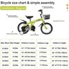 YONWAY 18" Kids Bike with Training Wheels & Kickstand - Adjustable Seat & Handlebars, Front & Rear Brakes for Ages 5-10, Height 45-57" - 4 of 4