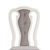 20" Florian Dining Chair Gray Fabric and Antique White Finish - Acme Furniture - 2 of 4