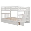 Stairway Full-Over-Full Bunk Bed with Drawer, Storage and Guard Rail for Bedroom, White - 4 of 4
