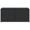 Garden Storage Box Black PE rattan, powder-coated steel Medium - 4 of 4