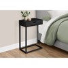 FONTOI C-shaped Side Table with Storage Drawer, Bedside Table, Snack Stand for Living Room, Bedroom, Black, 10.25"*24.5"*16" - 2 of 4