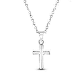 Girls' Teenie Tiny Cross Sterling Silver Necklace - In Season Jewelry