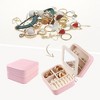Unique Bargains Travel Girl's Gifts Small Portable PU Leather Jewelry Organizer Case - 2 of 4