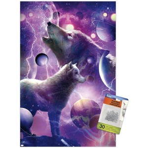 Trends International James Booker - Space Wolves Howling Unframed Wall Poster Prints - 1 of 4