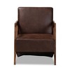 Christa Faux Leather Upholstered Accent Chair: Mid-Century, Retro Lounge Design - Baxton Studio - 2 of 4