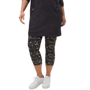Ellos Women's Plus Size Knit Bootcut Leggings, 10/12 - Black : Target