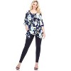 Women's Floral Printed Blanche Tunic Top with Pockets - White Mark - 2 of 3