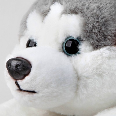 Ultra-Soft Gray and White Husky 15" Plush Toy