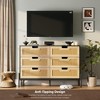 Whizmax 6-Drawer Tall Dresser for Bedroom, Rattan Storage Organizer for Closet, Living Room, Hallway, Entryway - 3 of 4