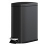 Stainless steel trash can with lid. Slim and waterproof trash can for bedrooms. Small metal trash can with an inner bucket and handle - 3 of 4