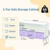 BABYYER Kids Bookshelf, Storage Organizer with 3 Collapsible Fabric Drawers, Book and Toy Display Rack for Playroom, Bedroom and Hallway - 2 of 4