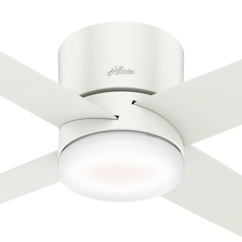 54&#34; LED Advocate WiFi Low Profile Ceiling Fan with Remote (Includes Light Bulb) White - Hunter, 5 of 13