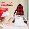 Aoibox 1 Piece 27.5 Inch Scandinavian Gnome Christmas Tree Topper Plush Ornament with Plaid Hat Holiday Home Decoration - 3 of 4
