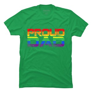 Adult Design By Humans LGBTQ+ Proud Dad Father's Day By KangThien T-Shirt - 1 of 2