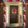 6FT Pre-Lit Christmas Garland,Battery Operated with 20 Lights&Timer,Red White Lighted Xmas Garland for Mantle Table Centerpiece Indoor Outdoor Decor - 3 of 4