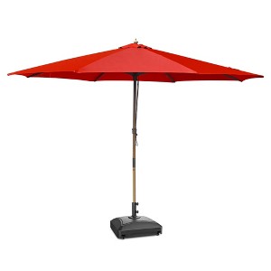 Yescom 13ft XL Heavy Duty Solid Wood Outdoor Patio Umbrella with Base Parasol Wheels Stand for Bistro Market Table Garden Deck Yard Poolside - 1 of 4