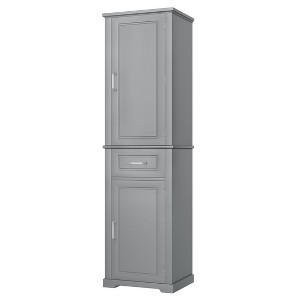 Dexmalle Freestanding Storage Cabinet with Two Different Size Doors and Adjustable Shelf - 1 of 4