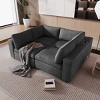 Cailyn 4pcs Sectional Sofa Sleeper Couch with USB Charge Ports, Wireless Charging and Bluetooth Speaker in Arm, Indoor Furniture - Maison Boucle - 2 of 4