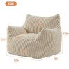 Itopfox Giant Plush Fluffy Bean Bag Chair with Armrests, Comfy Lazy Couch Sofa for Bedroom, Living Room, Reading - 2 of 4