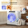ROVSUN 13.2LB Portable Clothes Dryer, 3.5 Cu.Ft. Front Load Tumble Laundry Dryer with Touch Screen & Stainless Steel Tub for Home Apartment Dorm, 110V - 3 of 4