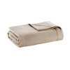 100% Cotton Ultra Soft Solid Bed Blanket, Waffle Weave Lightweight Breathable Blanket for Hot Season - 3 of 4