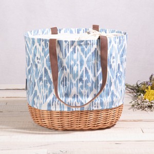 Picnic Time Coronado Canvas and Willow Basket Tote - 1 of 4