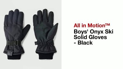 Boys' Onyx Ski Solid Gloves - All In Motion™ Black : Target