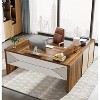 Tribesigns 62.99-Inch L-Shaped Executive Desk with Mobile Lateral File Cabinet, Large Office Workstation - 4 of 4