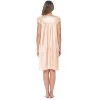 Casual Nights Women's Cap Sleeve Rose Satin Tricot Nightgown - 4 of 4