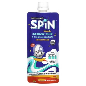 Wilderness Poets SPiN, Organic Cashew Cream & Milk Concentrate (Unsweetened) - 14 Servings - Make Cashew Cream or Milk - Non-Dairy Creamer for Coffee, - 1 of 2