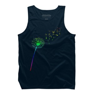 Adult Design By Humans Pride Dandelion Rainbow Flower Wish By Tank Top - 1 of 2