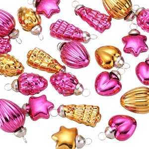 Unique Bargains Glass Decorative Hanging Tree Ornament Balls 1"-1.5" 100 Pcs - 1 of 4