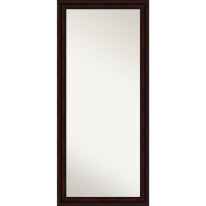29" x 65" Non-Beveled Coffee Bean Brown Full Length Floor Leaner Mirror - Amanti Art - 1 of 4