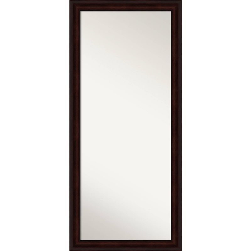 29&#34; x 65&#34; Non-Beveled Coffee Bean Brown Full Length Floor Leaner Mirror - Amanti Art, 1 of 12