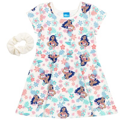 Disney Moana Baby Girls French Terry Dress And Scrunchie Infant : Target