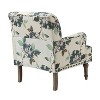 Set of 2 Reggio  Traditional  Wooden Upholstered  Armchair with Floral Patterns and  Nailhead Trim | ARTFUL LIVING DESIGN - 4 of 4