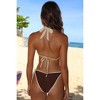 Moda Minx Contrast Cove 'Coffee & Almond' Triangle Crystal Bikini Top - 2 of 4