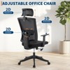 High Back Ergonomic Office Chair - Adjustable Lumbar Support & Headrest, Swivel Task Chair with Up Armrests, Height-Adjustable Mesh Chair - 4 of 4