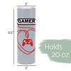 Elanze Designs Gamer At Heart Red Controller 20 ounce Stainless Steel Travel Tumbler - 2 of 4