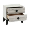 Gulches Cream Oak Nightstand with Faux Marble Top - Rustic Elegance for Your Bedroom - 4 of 4