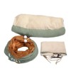 SEVOBAL Pet Toy Collapsible Cat Tunnel Bed for Indoor Cats, Washable Cat Hide Tunnel with Hanging Toys and Cushion Mat, Green(50"*21.65"*10.5") - 3 of 4