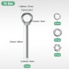 Unique Bargains Stainless Steel Durable Rust-Resistant Eyebolts with Nuts Washers Male Screw for Fastening 10 Pcs - 3 of 4