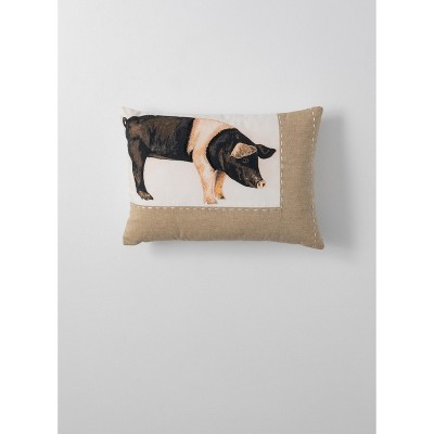 Sullivans Pig Pillow 18"L Multicolored