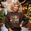 Simply Sage Market Women's Graphic Sweatshirt Holly Jolly Vibes Distressed - 2 of 4